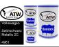 Preview: Volkswagen, Satinschwarz Metallic 2C, 4961: 500ml Lackdose + 500ml Klarlack + 250ml Härter - Set, von ATW Autoteile West.